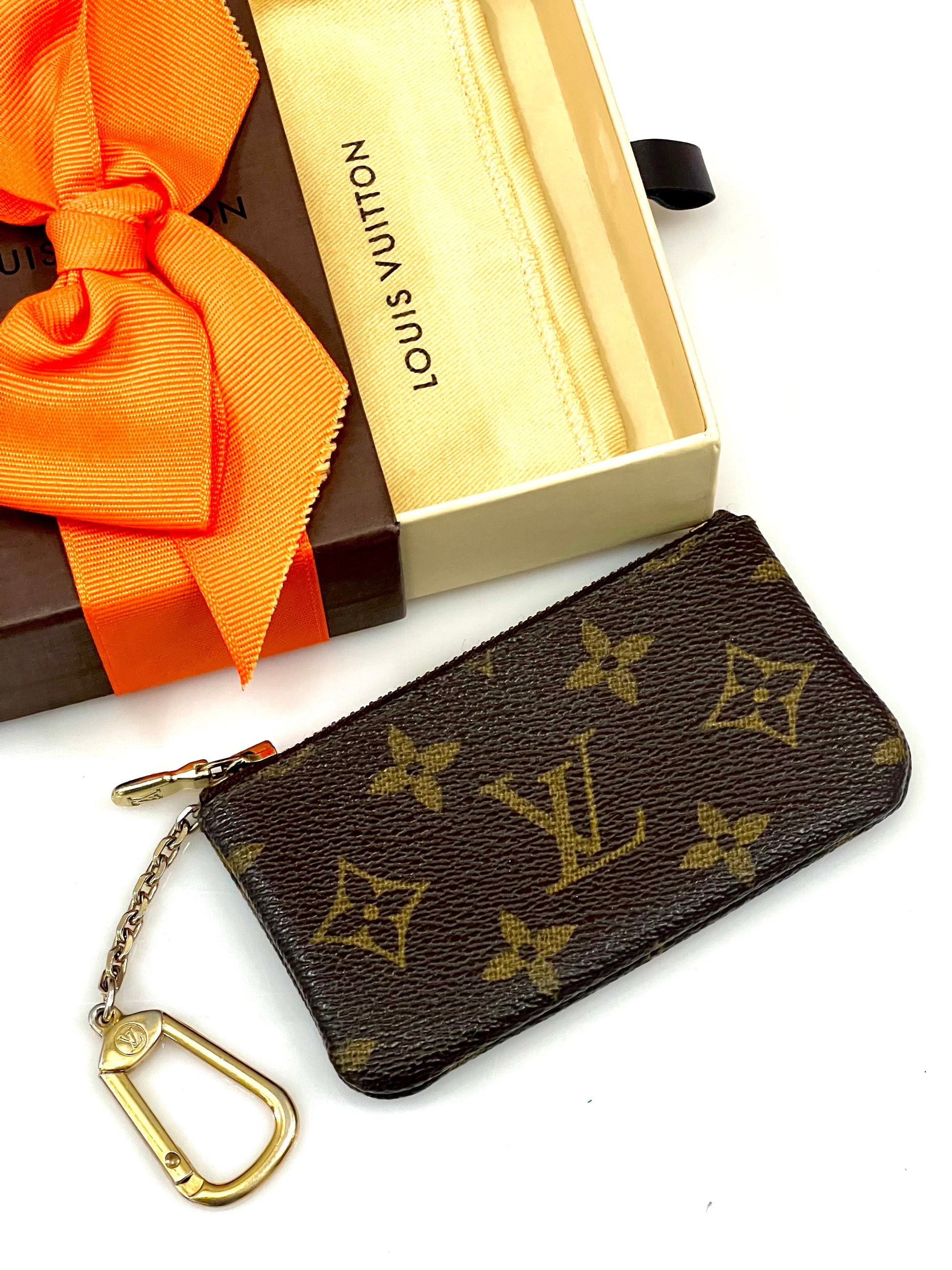 Louis Vuitton POCHETTE CLES Monogram Key Pouch Wallet Case