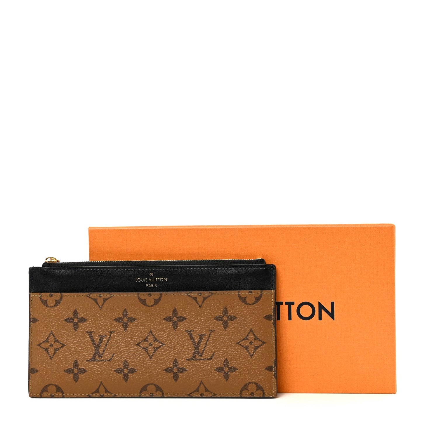 Louis Vuitton REVERSE SLIM PURSE Monogram Wallet Case