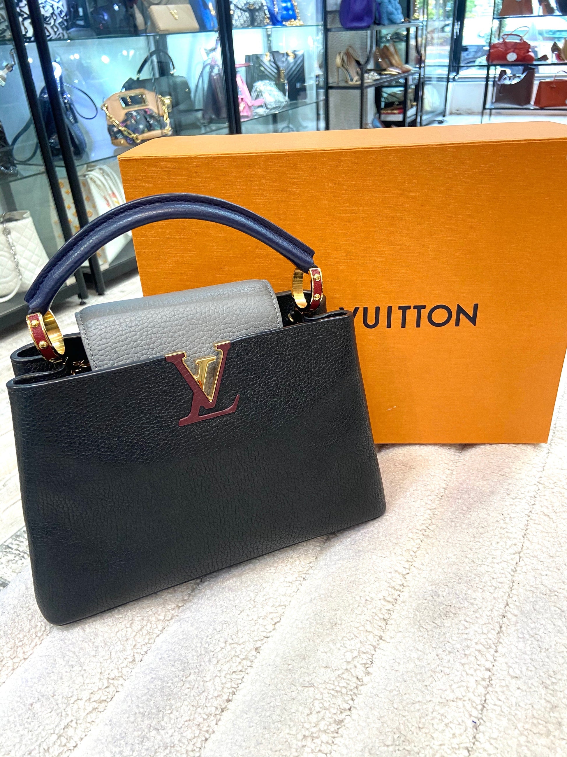 Louis Vuitton PM TRI-COLOR Taurillon Leather Capucines Hat