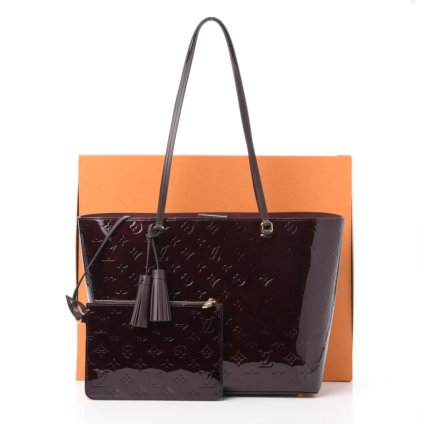 Louis Vuitton LONG BEACH AMARANTE MM Vernis Tote Bag