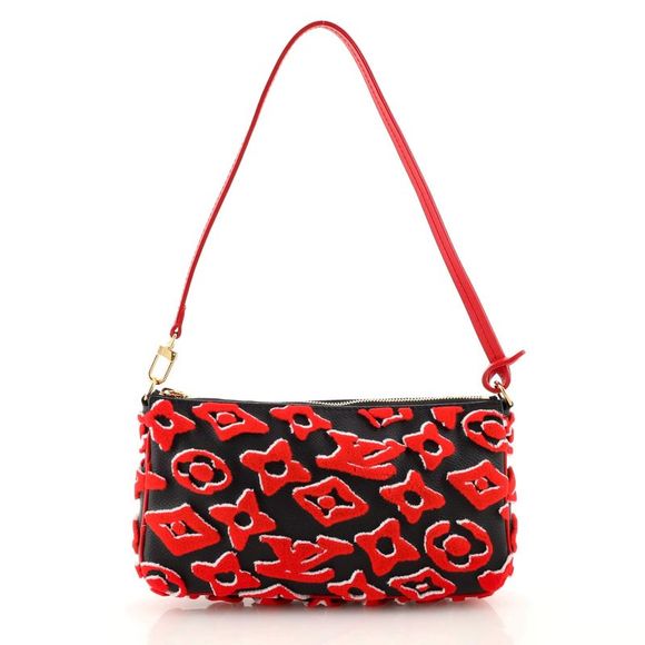 Louis Vuitton X UF TUFTED POCHETTE Monogram Clutch Bag