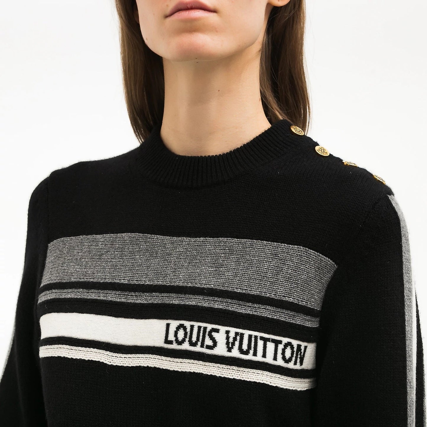 Louis Vuitton CASHMERE LOGO CREWNECK SWEATER Apparel