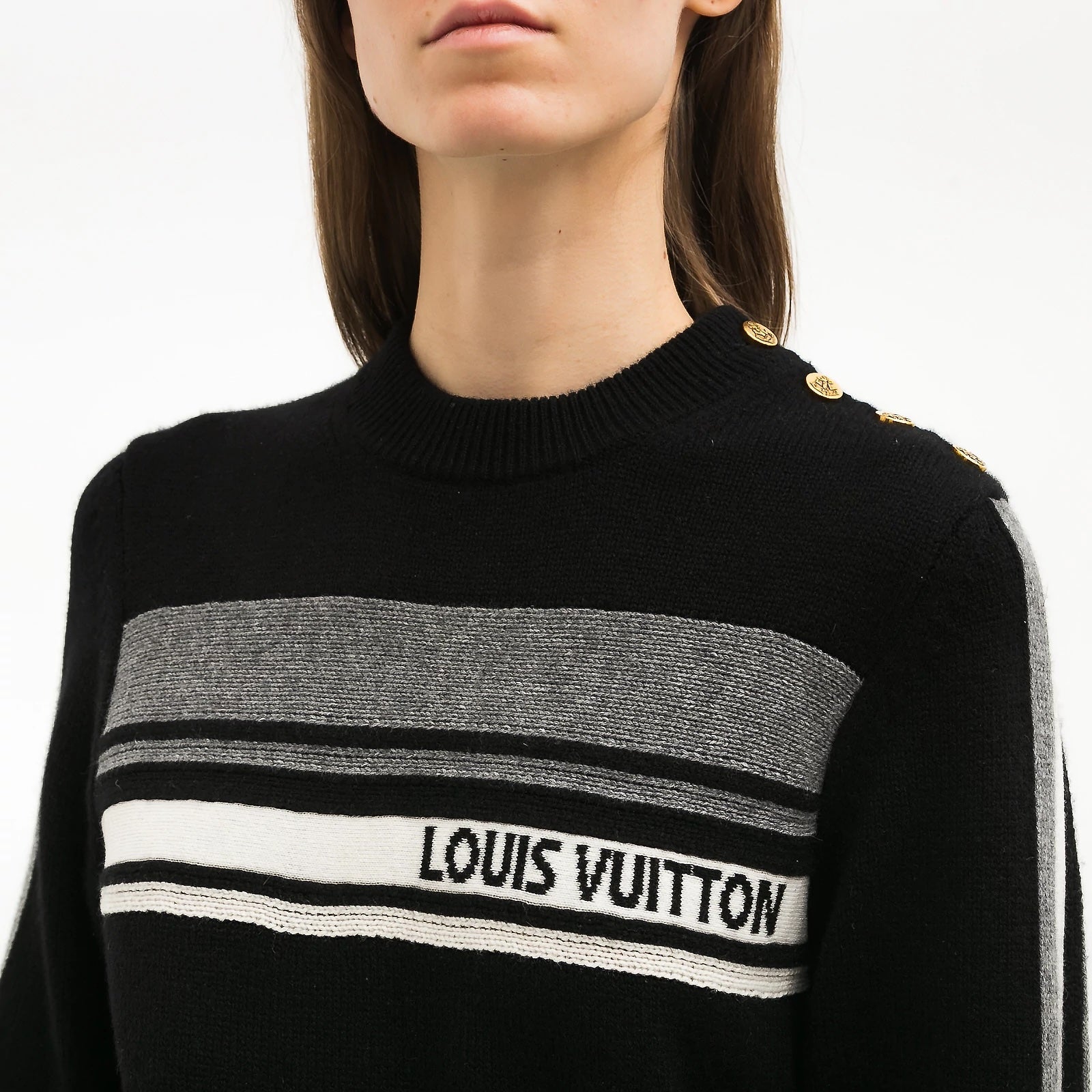 Louis Vuitton CASHMERE LOGO CREWNECK SWEATER Apparel