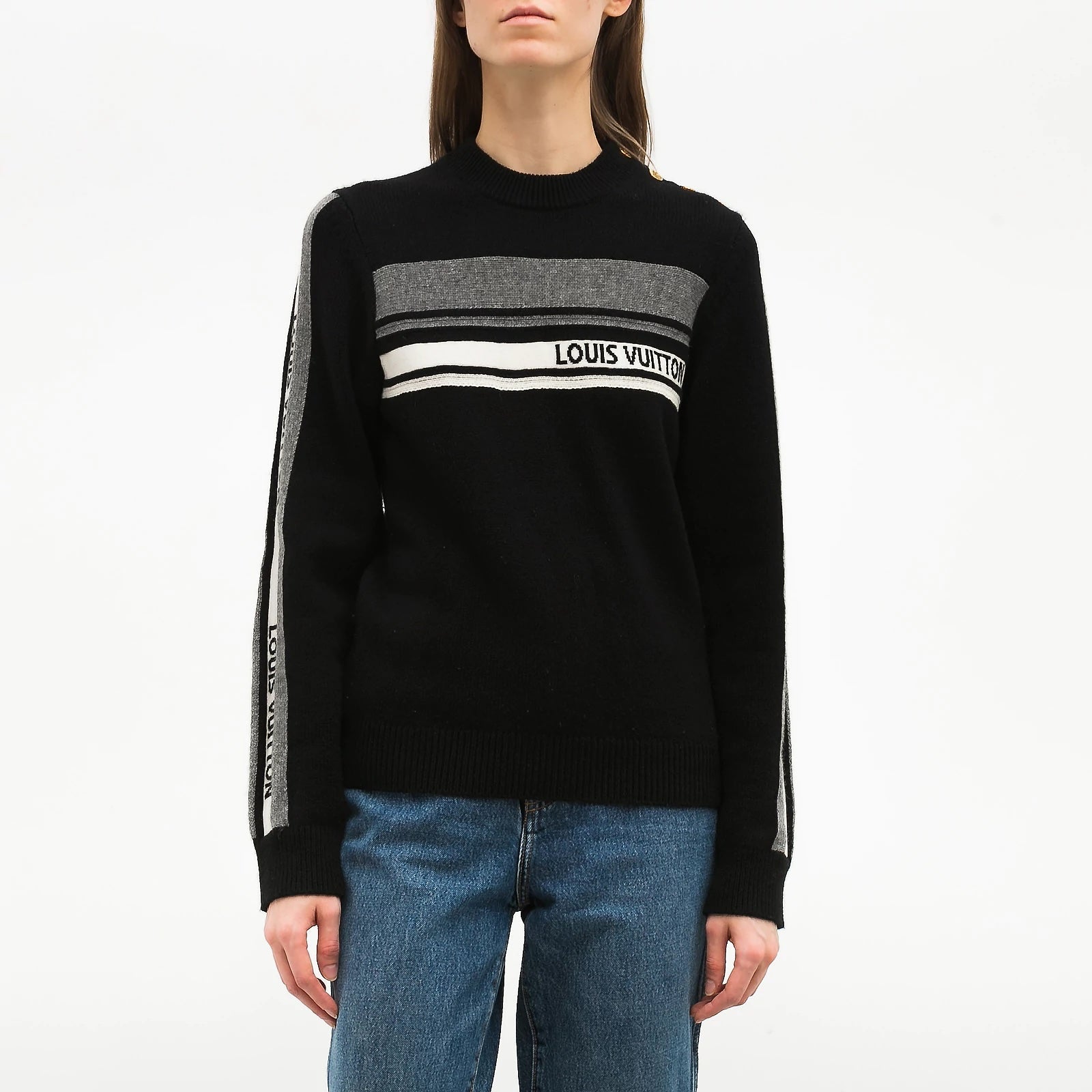 Louis Vuitton CASHMERE LOGO CREWNECK SWEATER Apparel