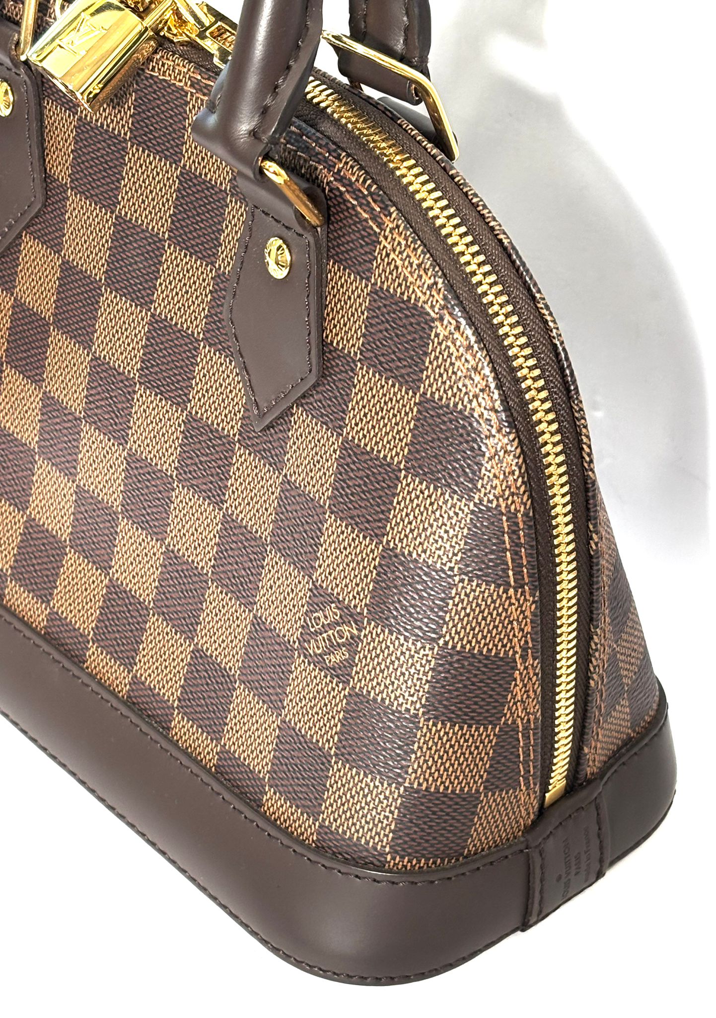 Louis Vuitton EBENE ALMA BB Damier Canvas Handbag