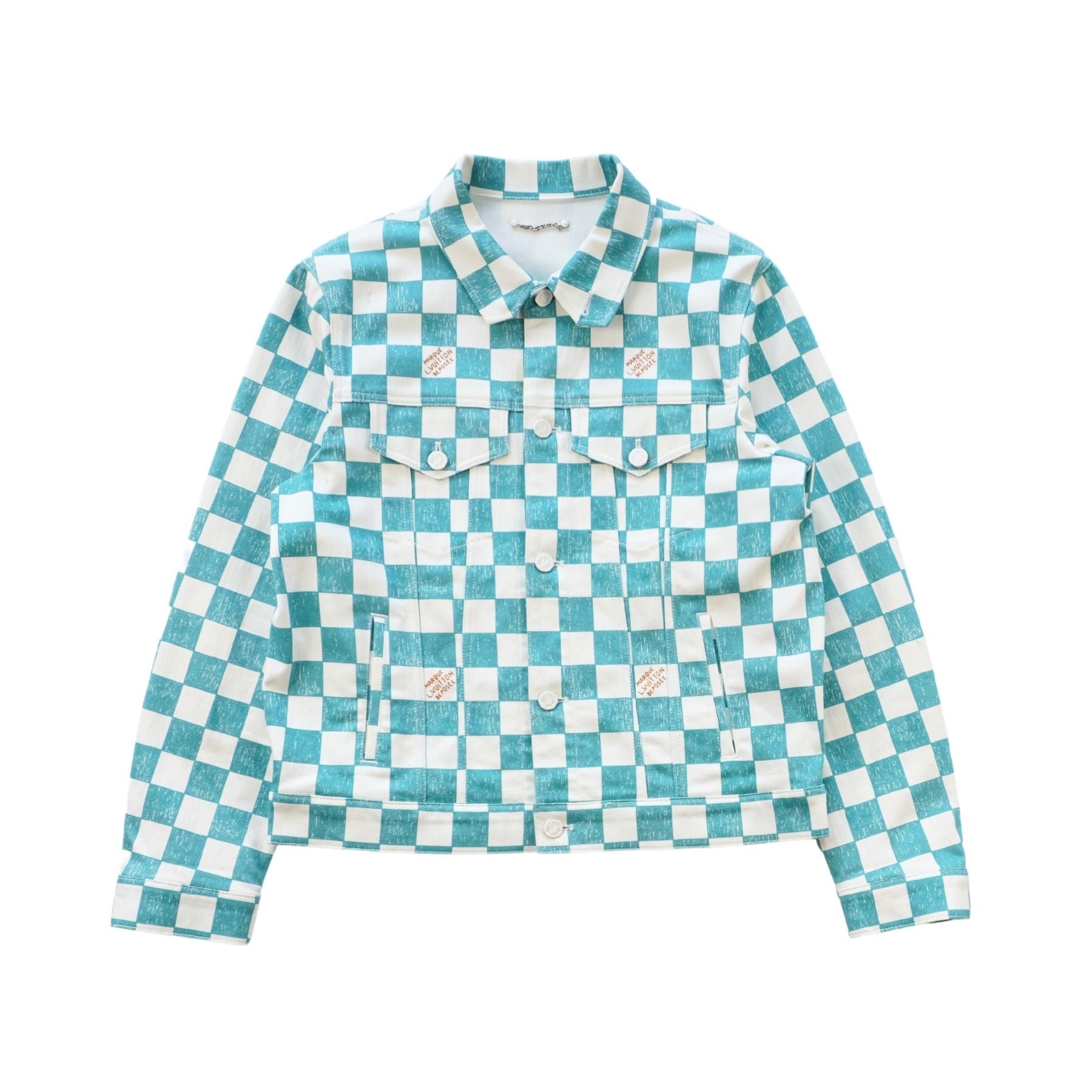 Louis Vuitton 'Damier Denim Trucker' Jacket - Men's 52