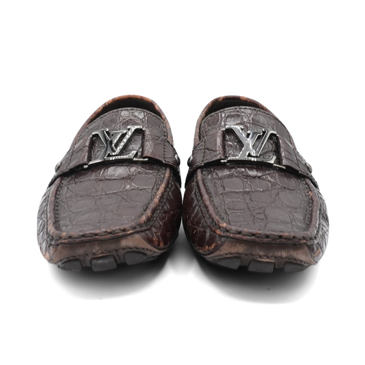 Louis Vuitton 'Monte Carlo' Crocodile Loafers - Men's 8