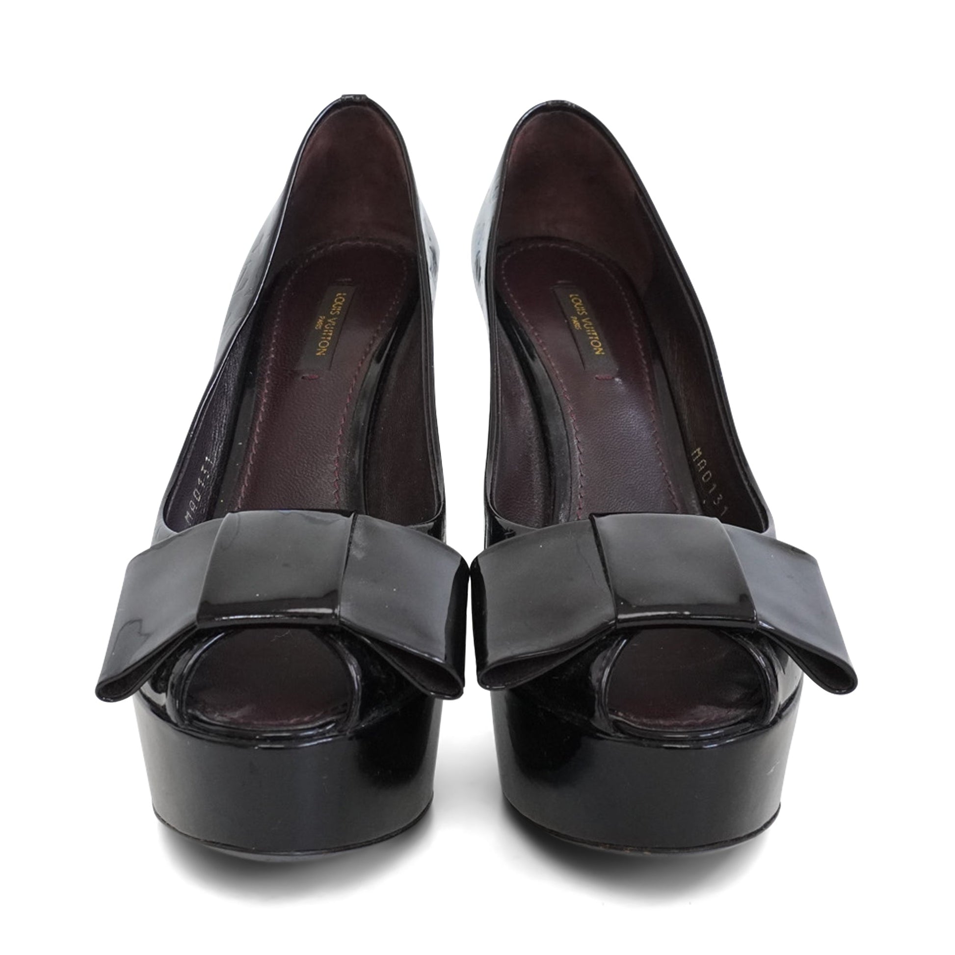 Louis Vuitton 'True' Vernis Platform Heels - Women's 37.5