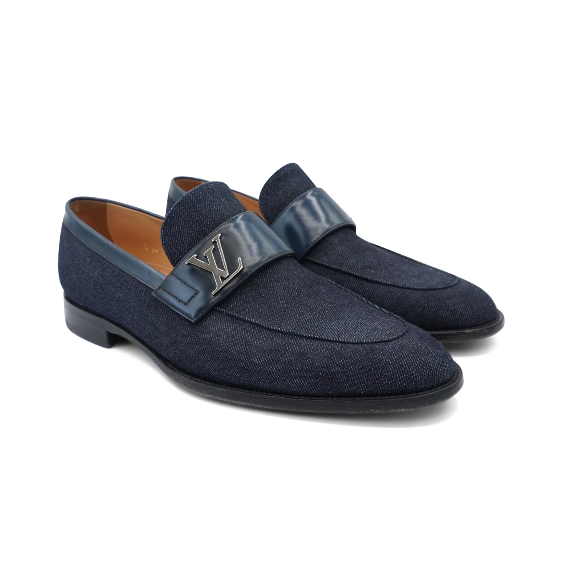 Louis Vuitton 'Saint Germain Denim' Loafers - Men's 7.5