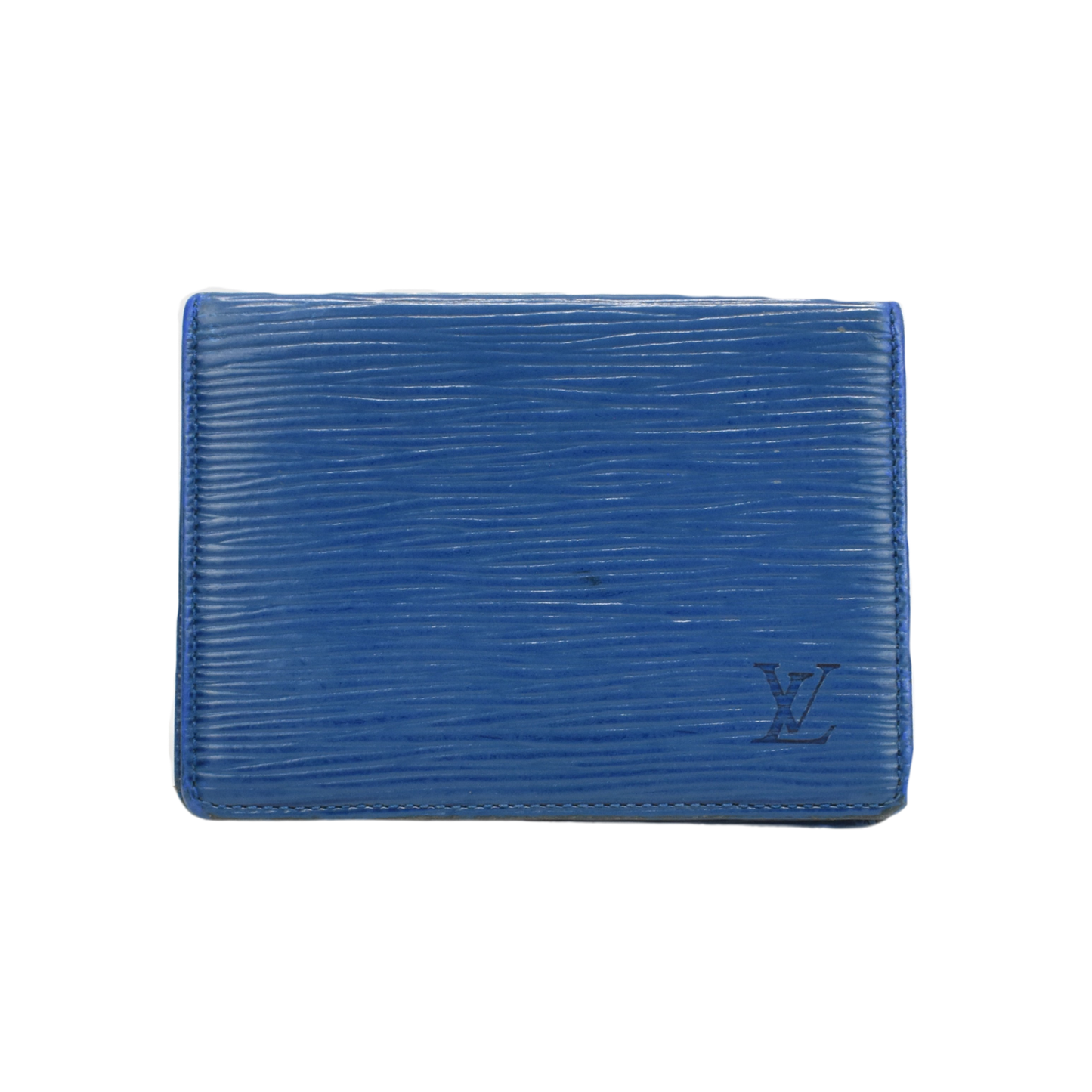 Louis Vuitton Photo Wallet Blue Leather