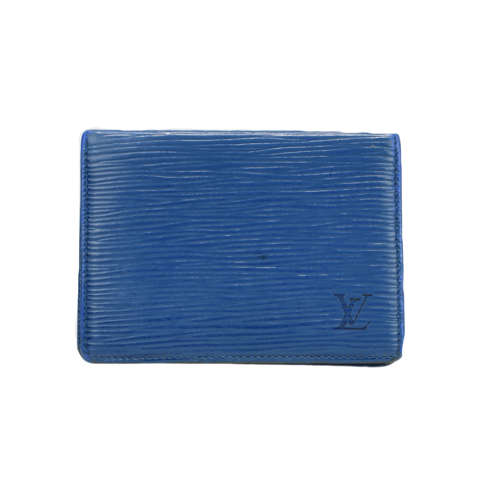 Louis Vuitton Photo Wallet Blue Leather
