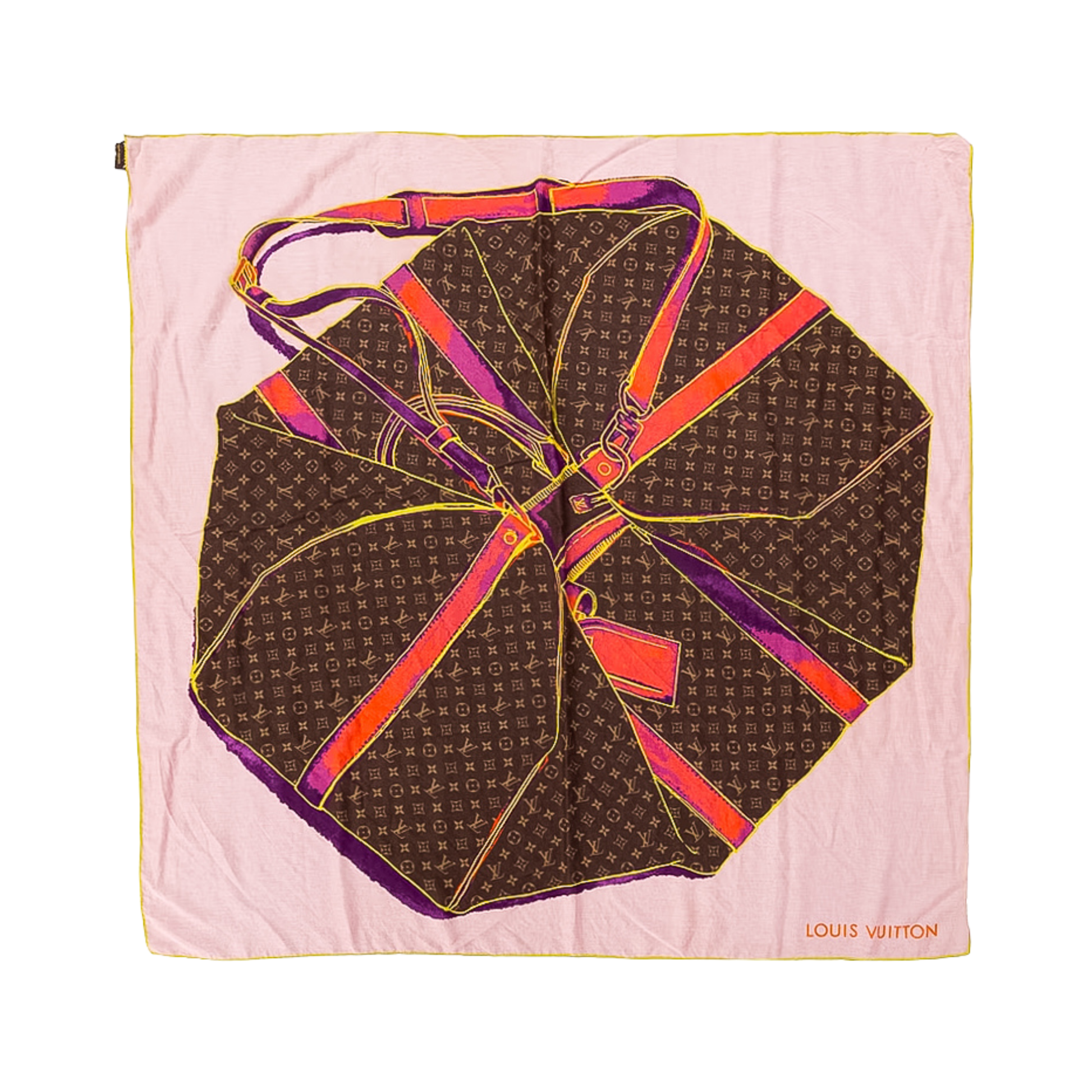 Louis Vuitton 'Pareo ua Keepall Rose' Square Scarf