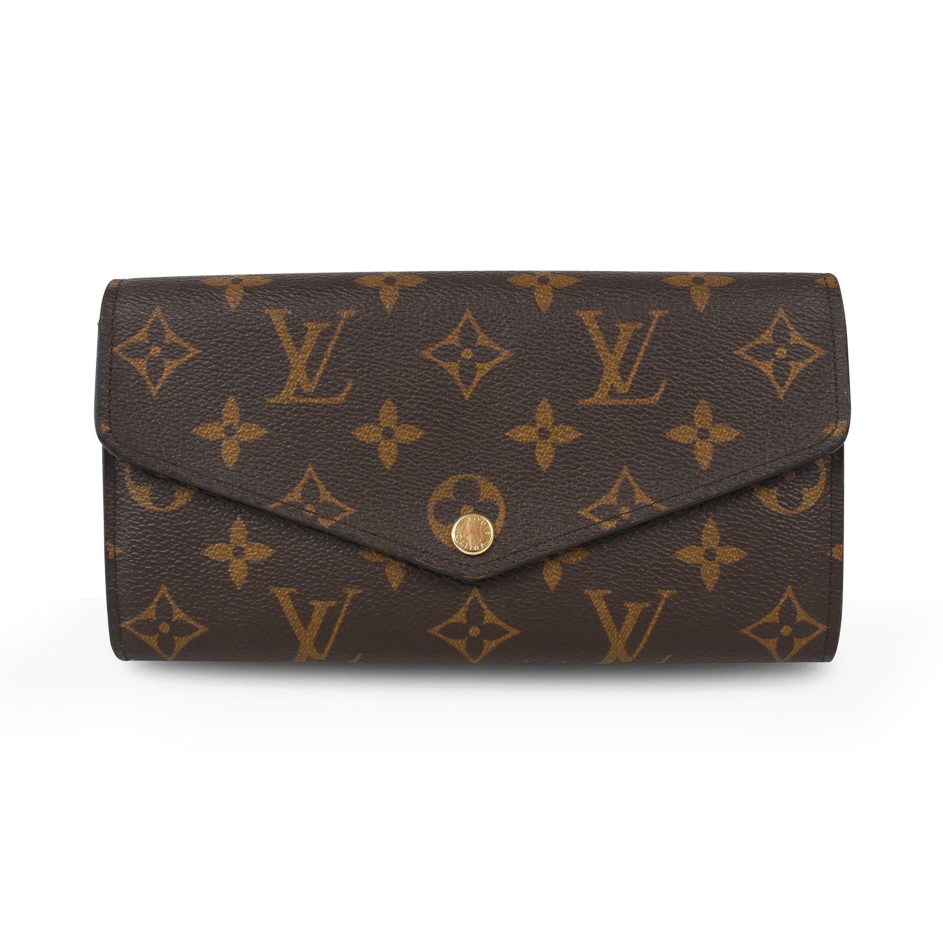Louis Vuitton 'Sarah' Wallet Brown Canvas