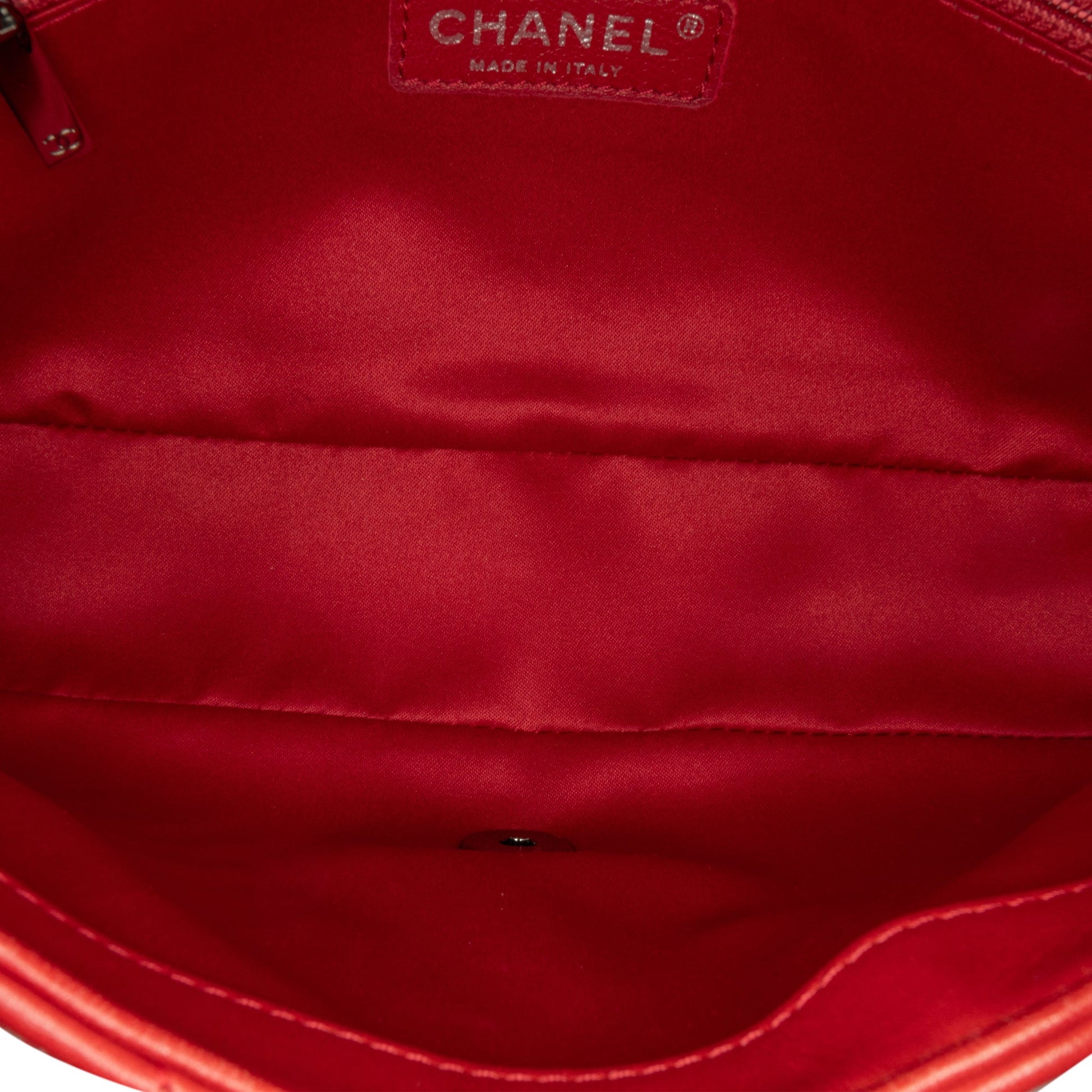 Red Chanel Medium Lambskin CC Crossing Flap Shoulder Bag