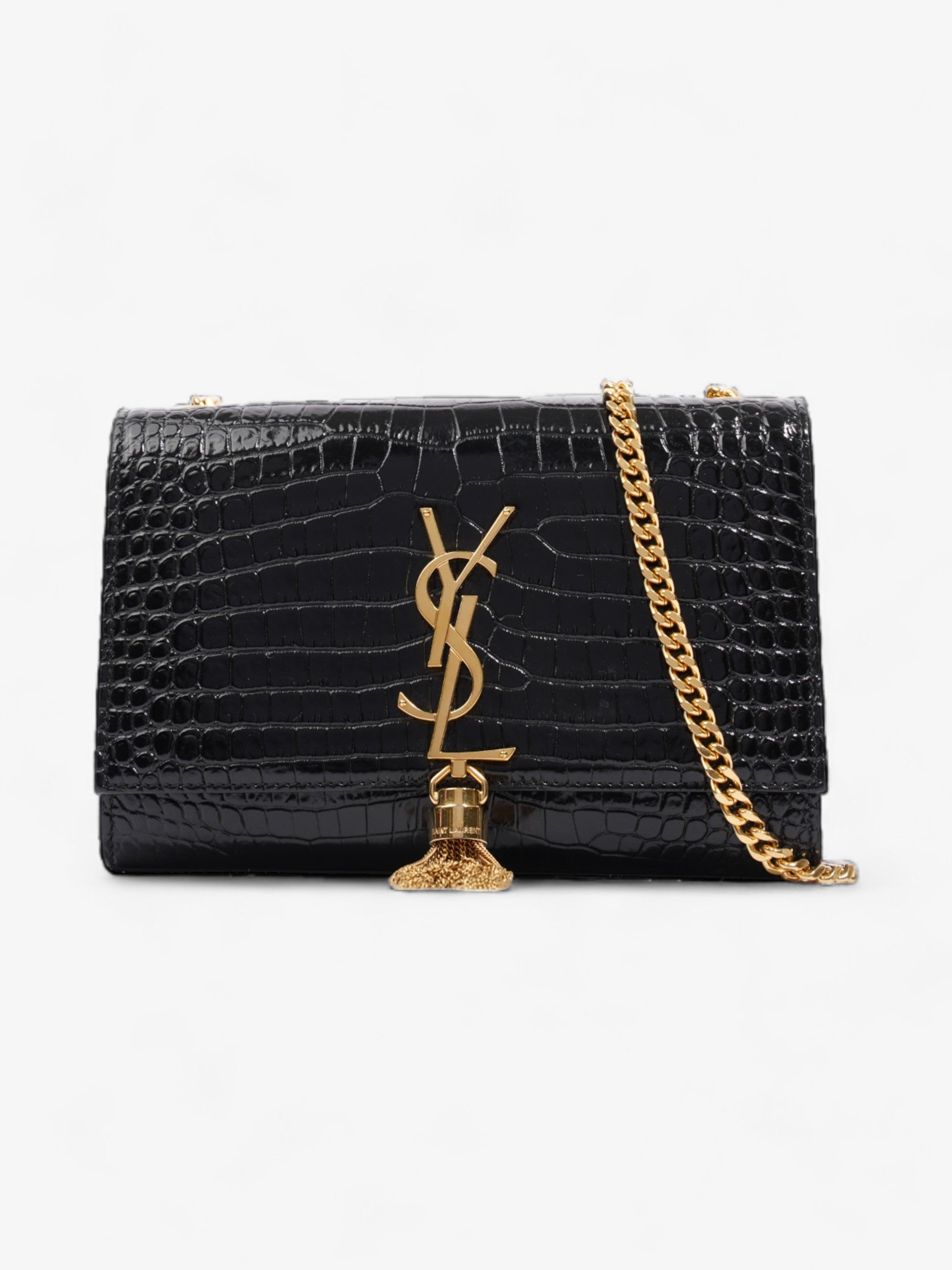 YSL Saint Laurent Kate Tassle Bag Leather Black Small Shoulder Bag