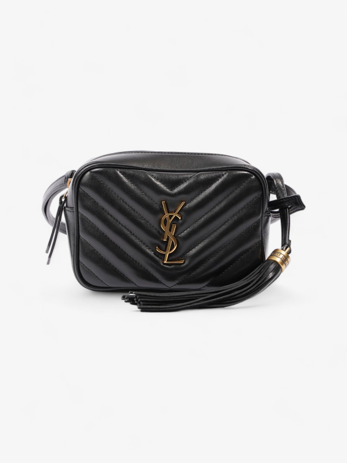 YSL Saint Laurent Lou Belt Bag Calfskin Leather Black Black Calfskin Leather