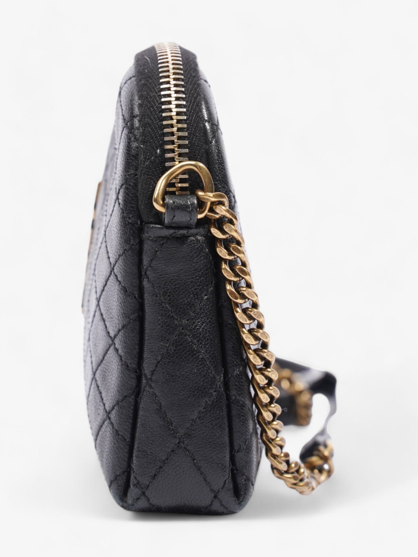 YSL Saint Laurent Gaby Crossbody Bag Leather Matelasse Black