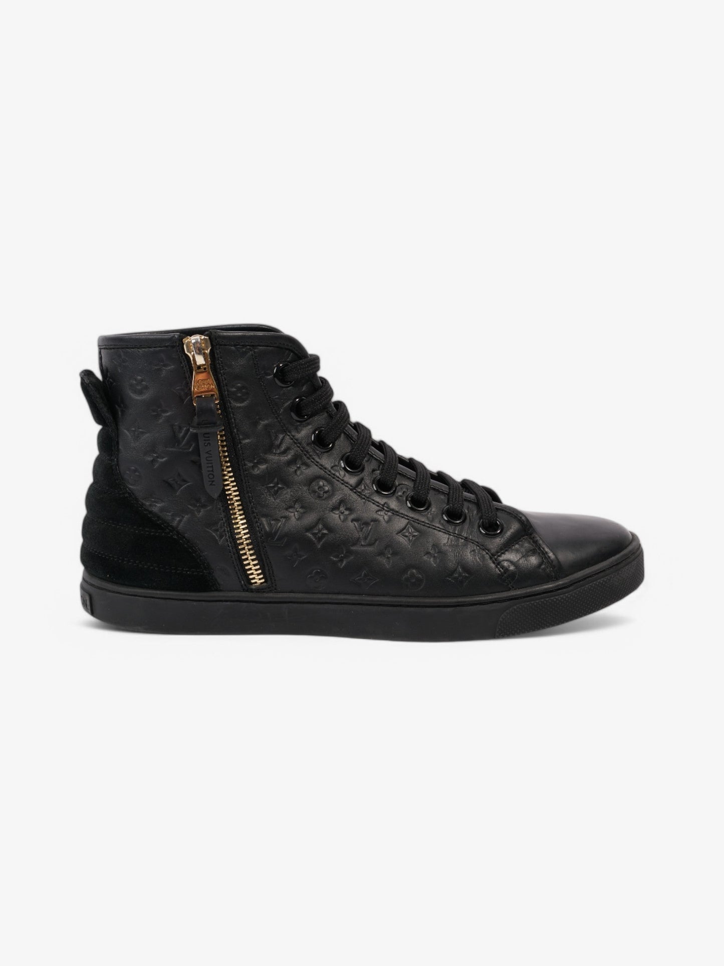 Louis Vuitton Embossed High-tops Embossed EU 37.5 Leather Black Handbag