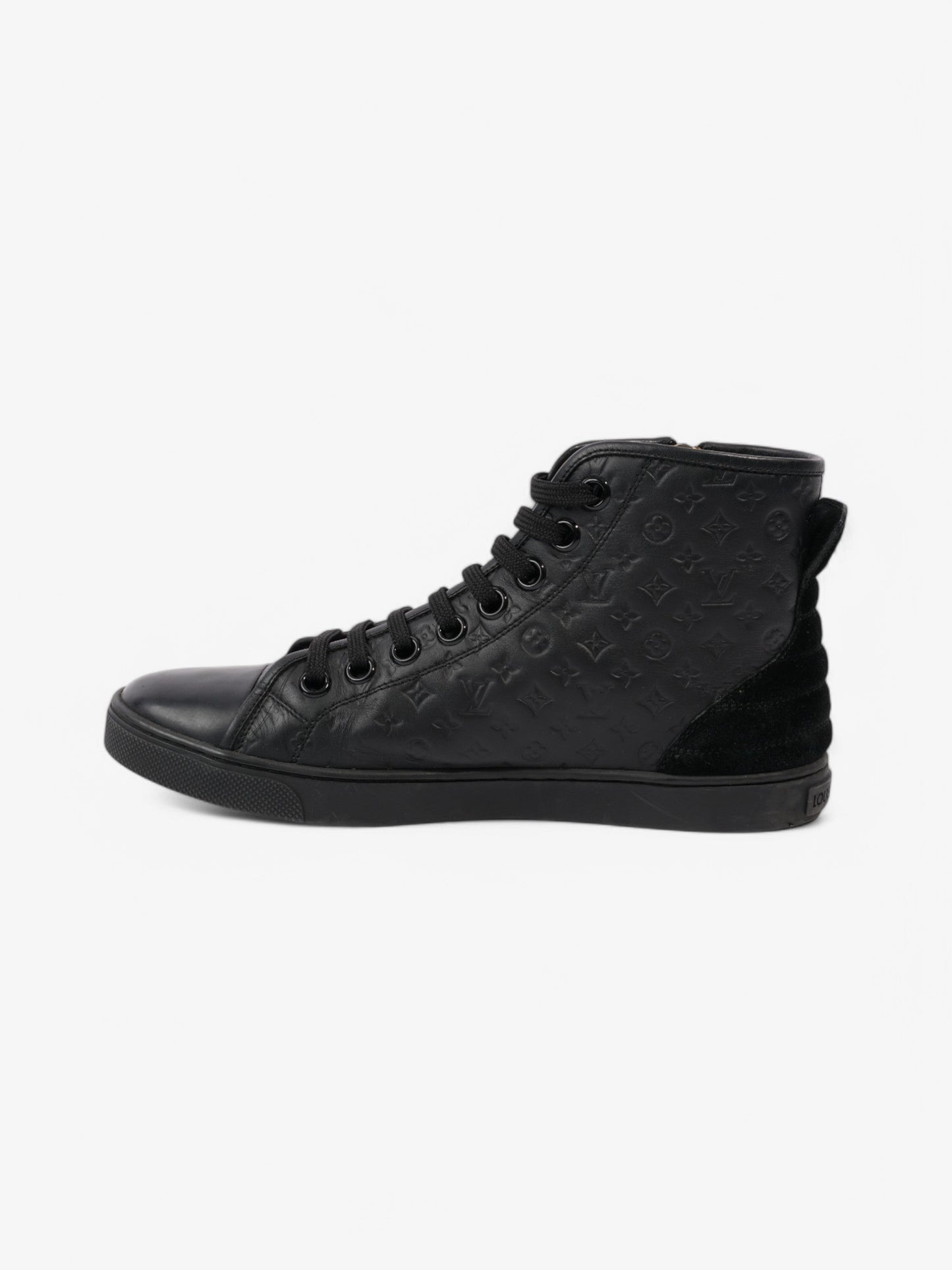 Louis Vuitton Embossed High-tops Embossed EU 37.5 Leather Black Handbag
