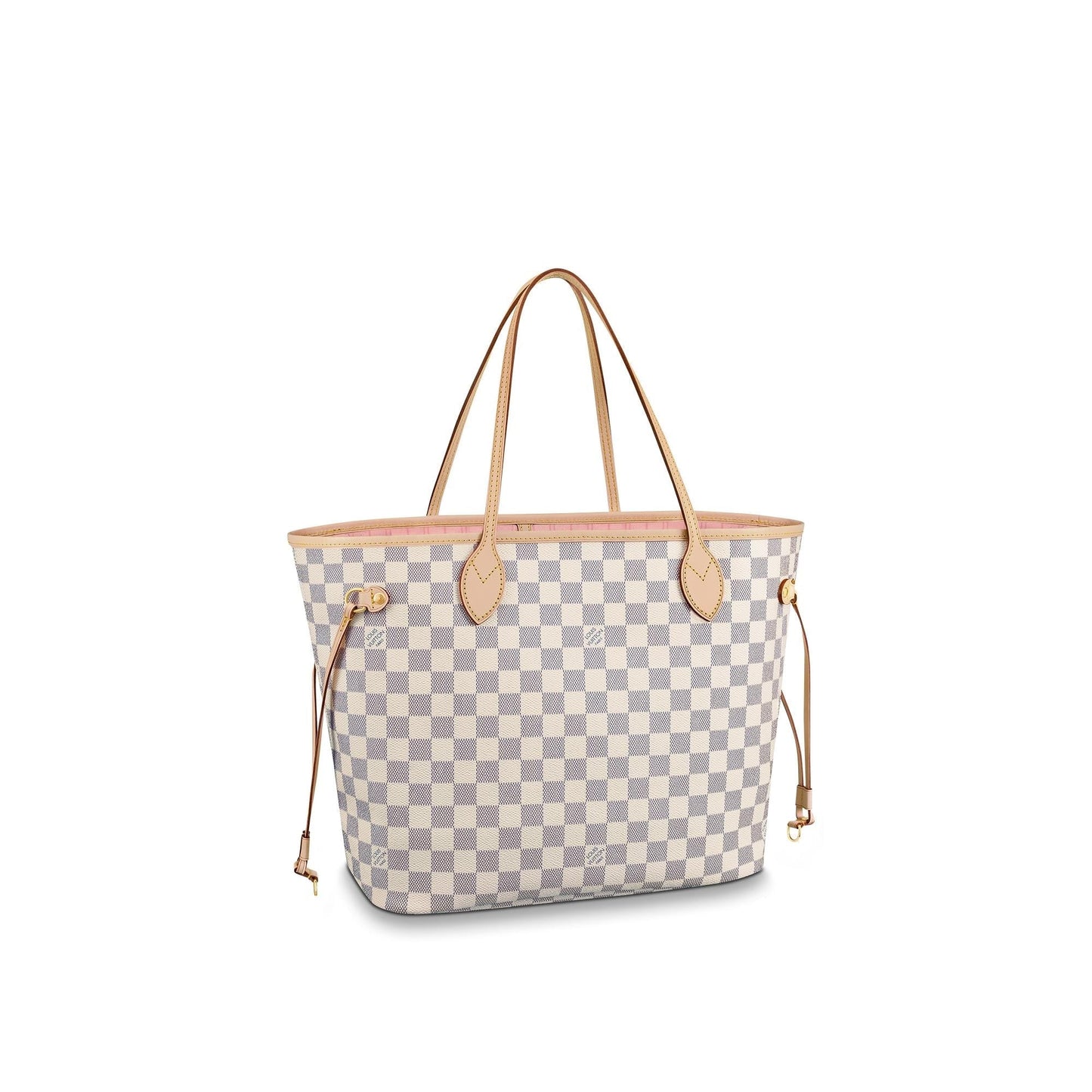 Louis Vuitton AZUR MM ROSE POCHETTE Damier Neverfull Tote Bag