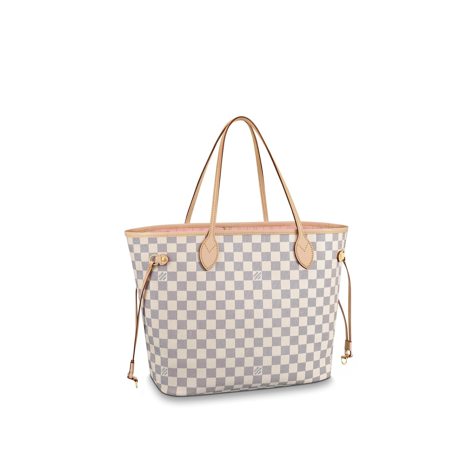 Louis Vuitton AZUR MM ROSE POCHETTE Damier Neverfull Tote Bag