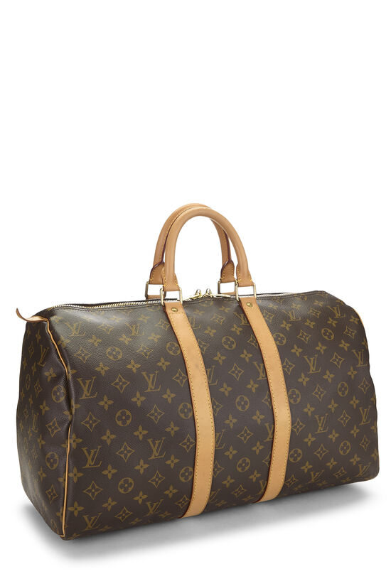 Louis Vuitton KEEPALL 45 Monogram Travel Bag 45 Handbag