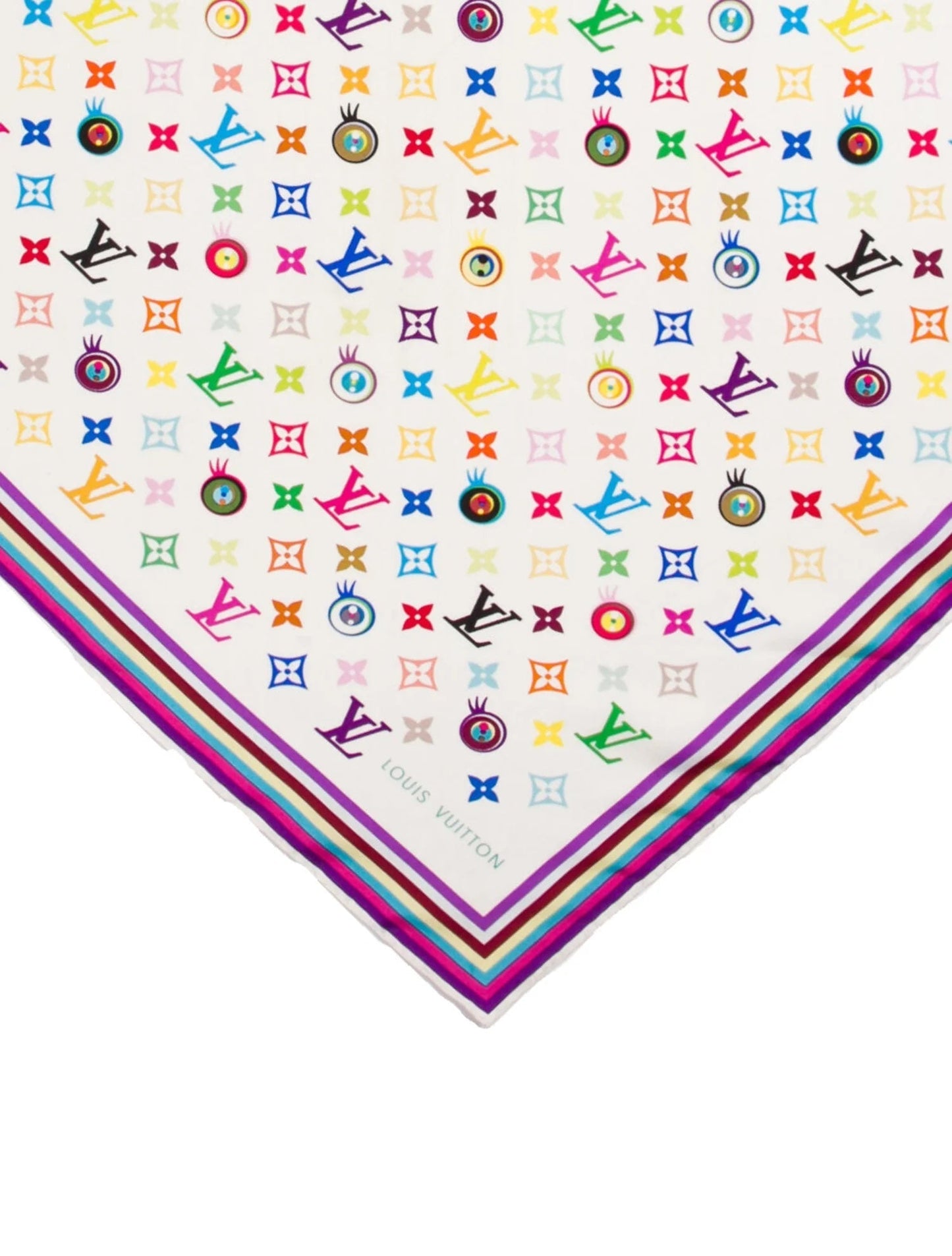 Louis Vuitton EYE LOVE SILK SCARF Monogram Multicolor