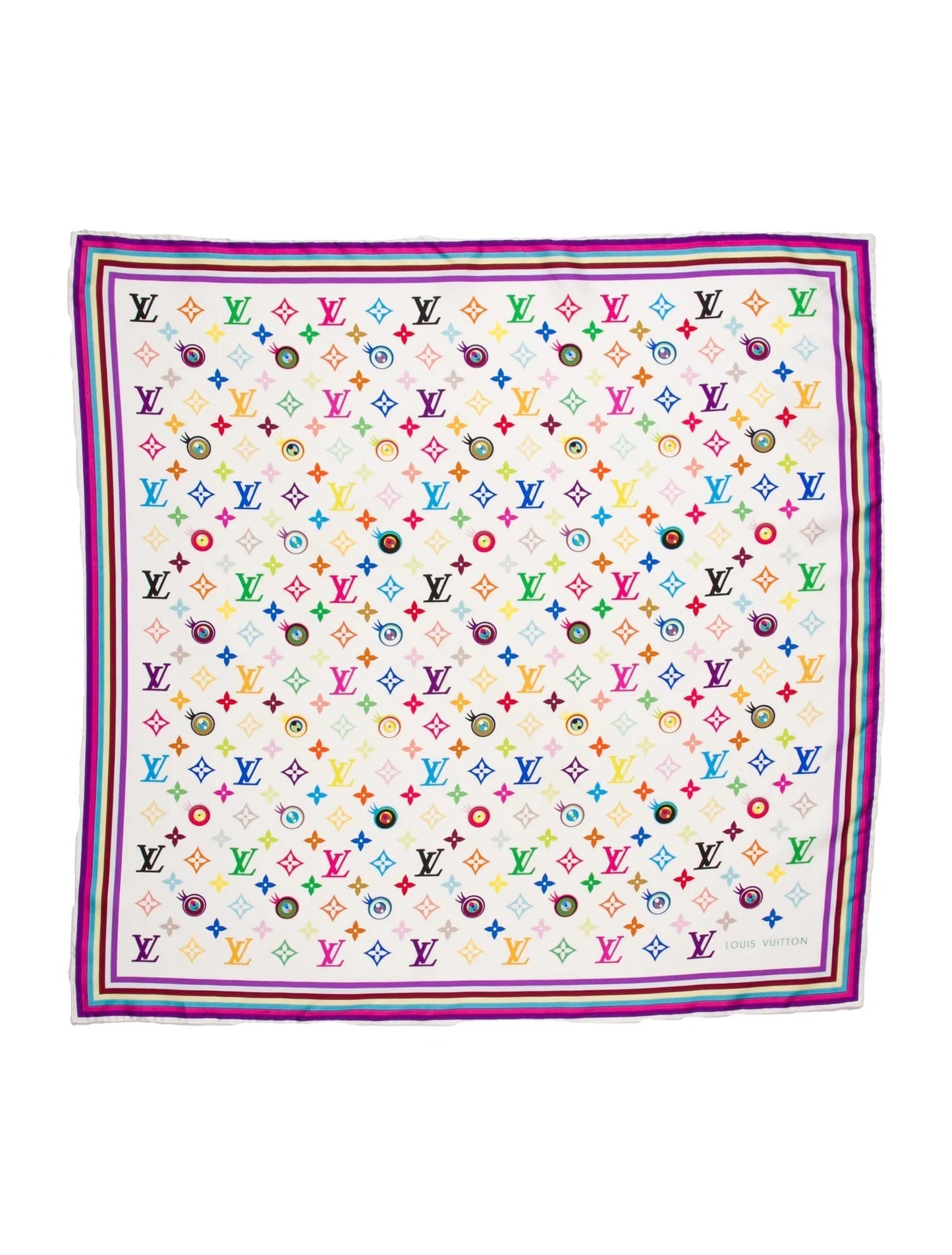 Louis Vuitton EYE LOVE SILK SCARF Monogram Multicolor