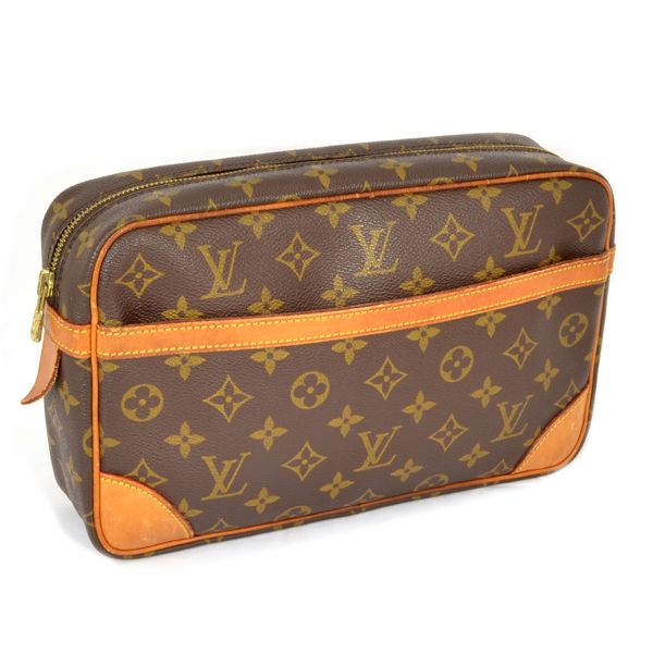 Louis Vuitton Compiegne Pochette Monogram Clutch Bag