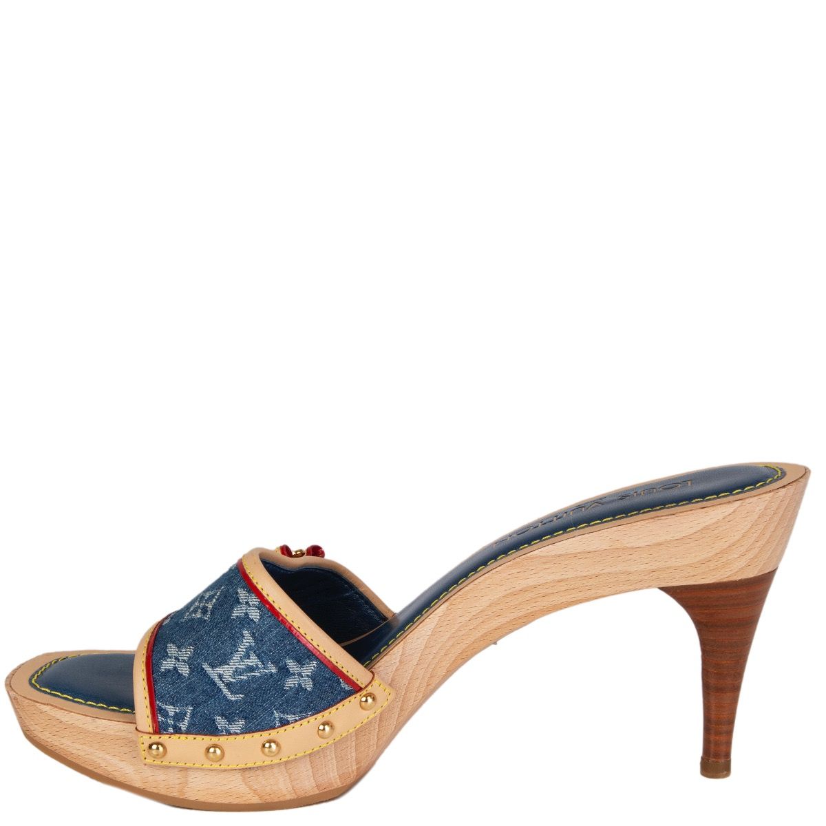 Louis Vuitton DENIM PLATFORM MULES Monogram Shoes