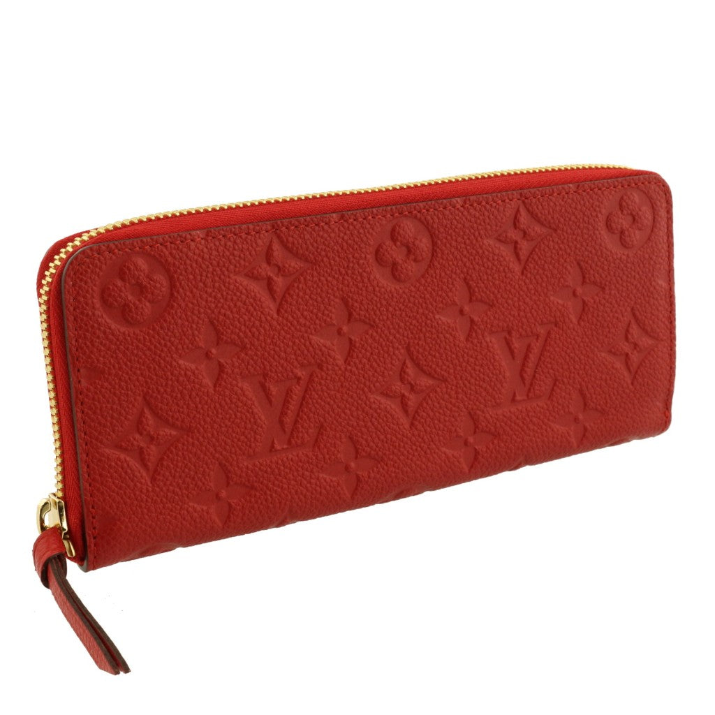 Louis Vuitton Clemence Cherry Empreinte Wallet Case