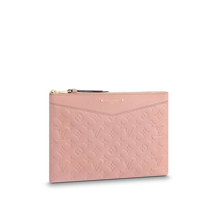 Louis Vuitton DAILY ROSE POUDRE Monogram Empreinte Leather Handbag