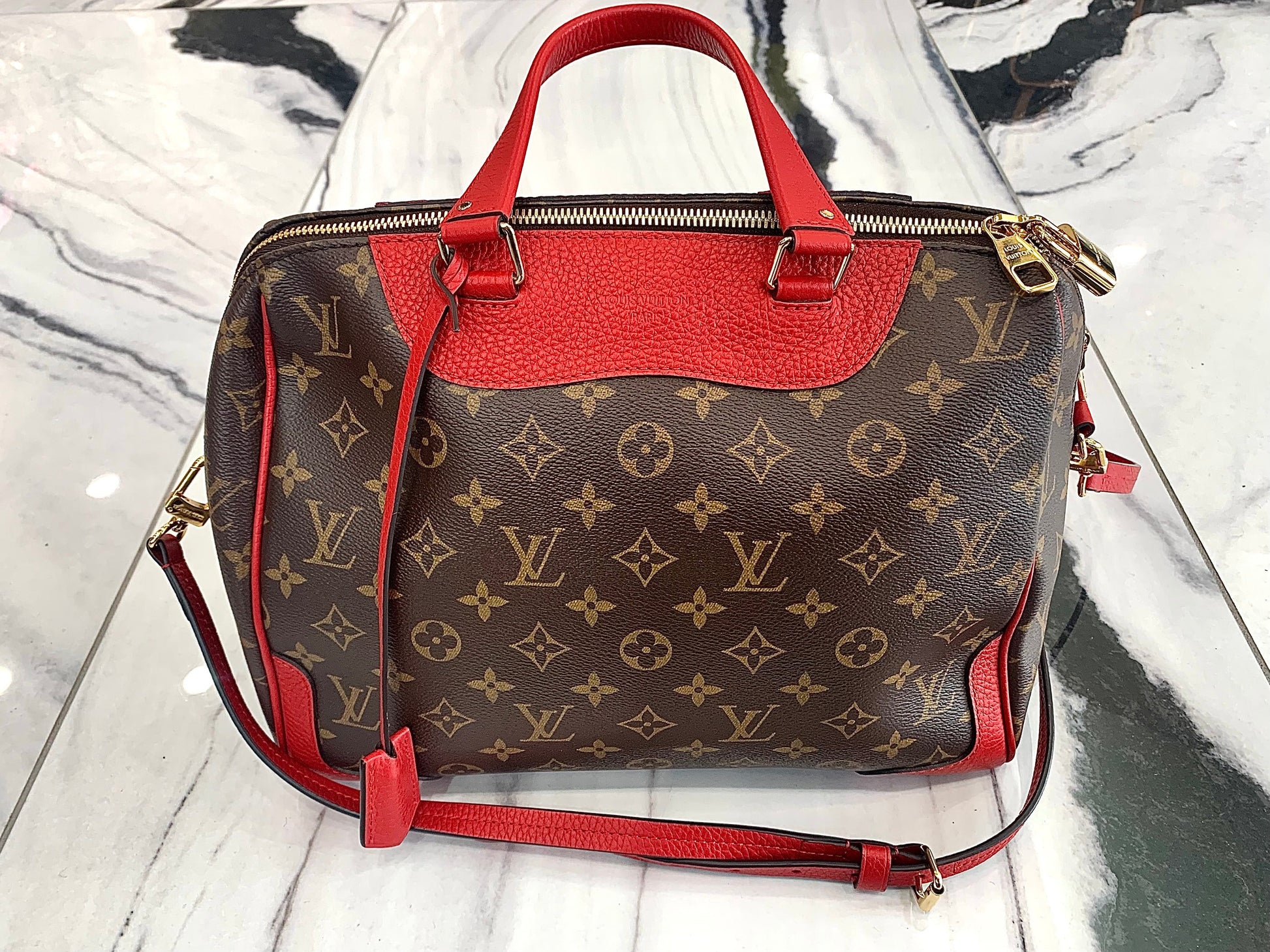 Louis Vuitton RETIRO NM CHERRY Monogram Handbag