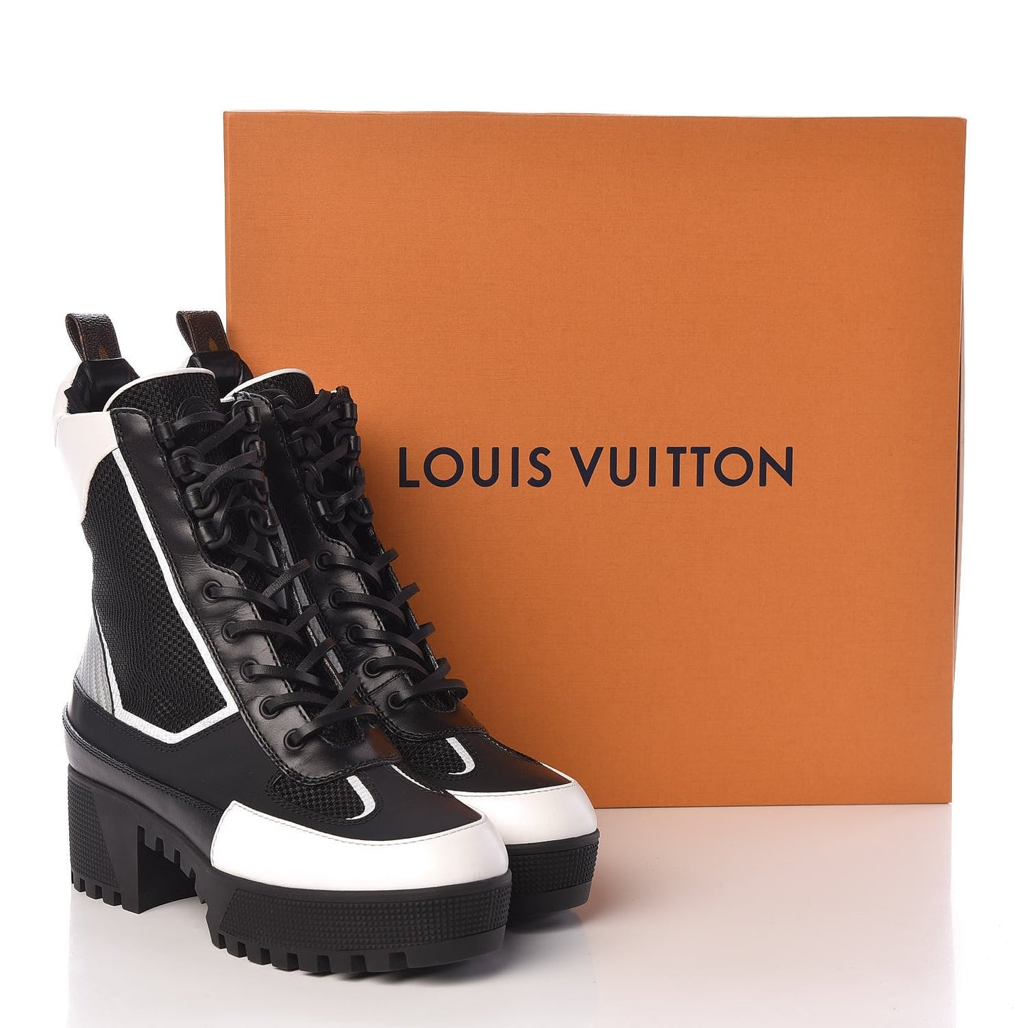 Louis Vuitton Technical Nylon Laureate Platform Desert Calfskin Shoes