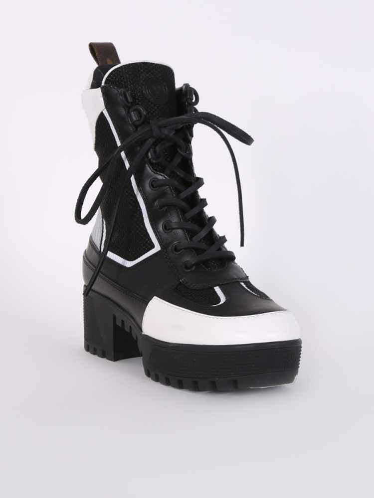 Louis Vuitton Technical Nylon Laureate Platform Desert Calfskin Shoes