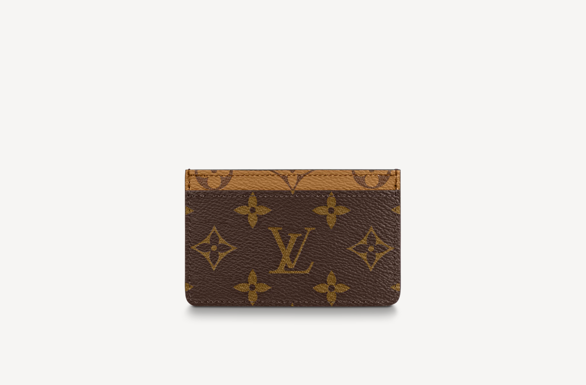 Louis Vuitton REVERSE CARD HOLDER Monogram Wallet Case
