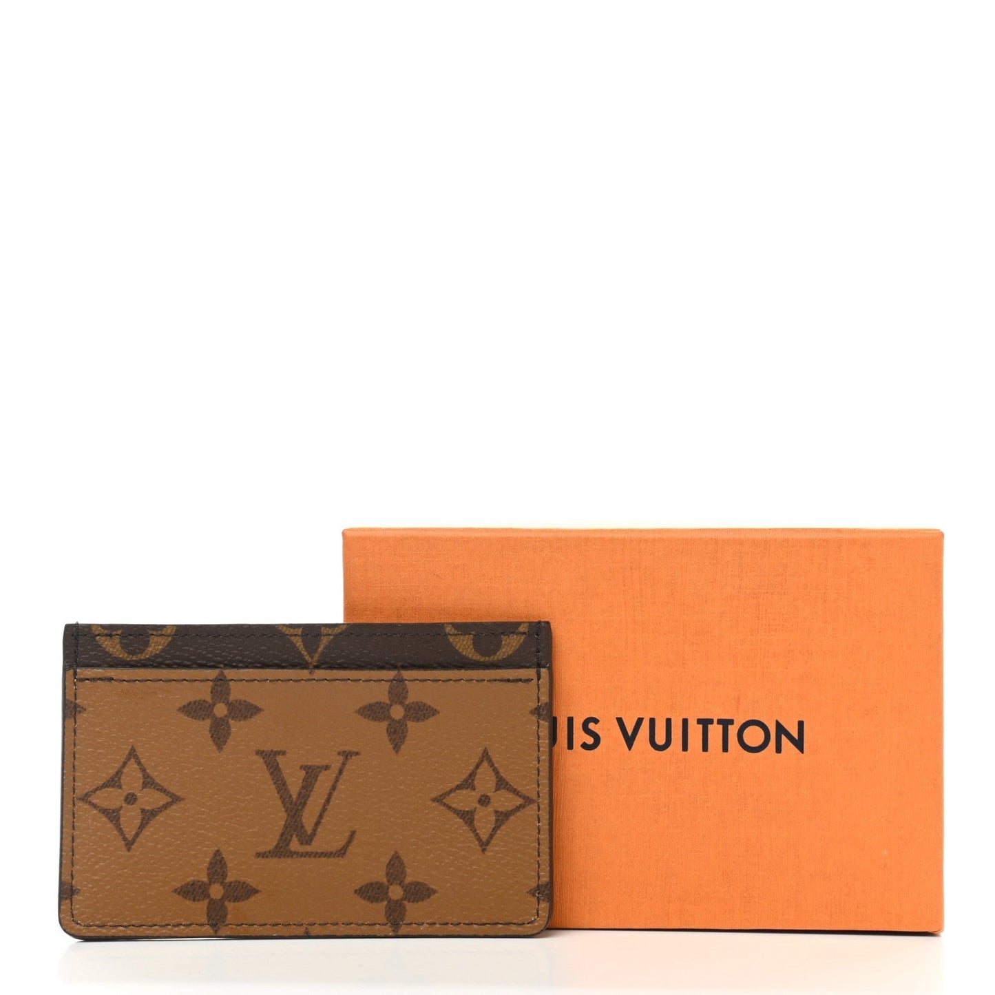 Louis Vuitton REVERSE CARD HOLDER Monogram Wallet Case
