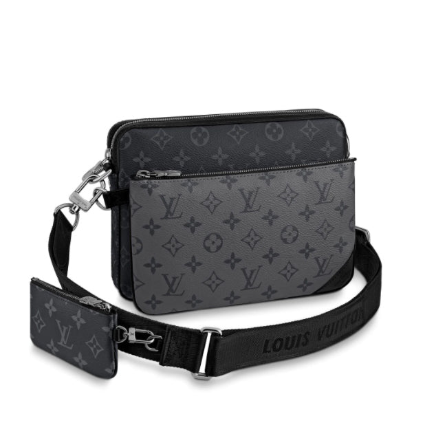 Louis Vuitton Reverse Eclipse Trio Messenger Monogram Crossbody Bag