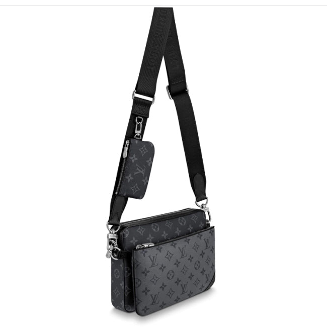 Louis Vuitton Reverse Eclipse Trio Messenger Monogram Crossbody Bag