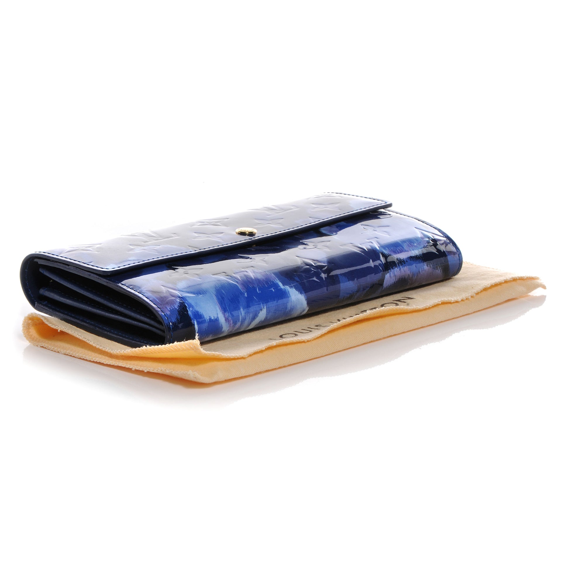 Louis Vuitton Ikat Sarah Grand Blue Vernis Wallet Case