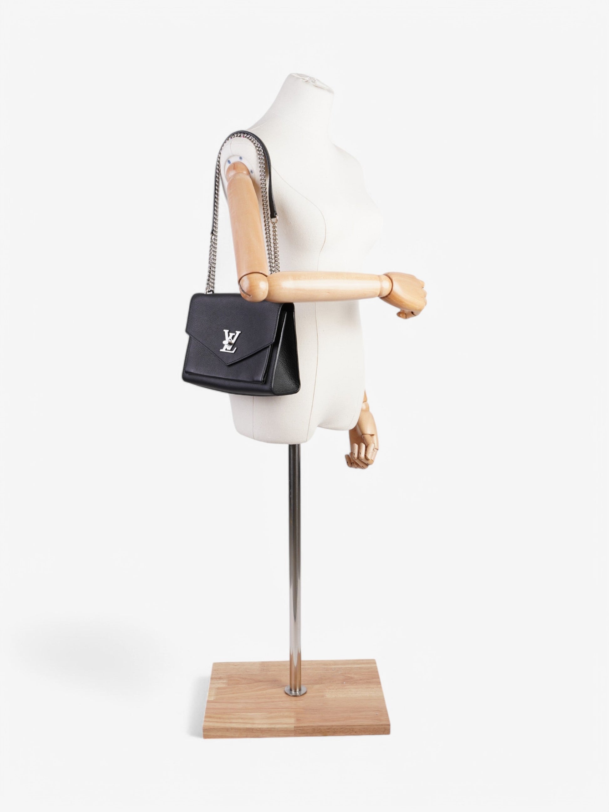 Louis Vuitton Mylockme BB Leather Black Handbag