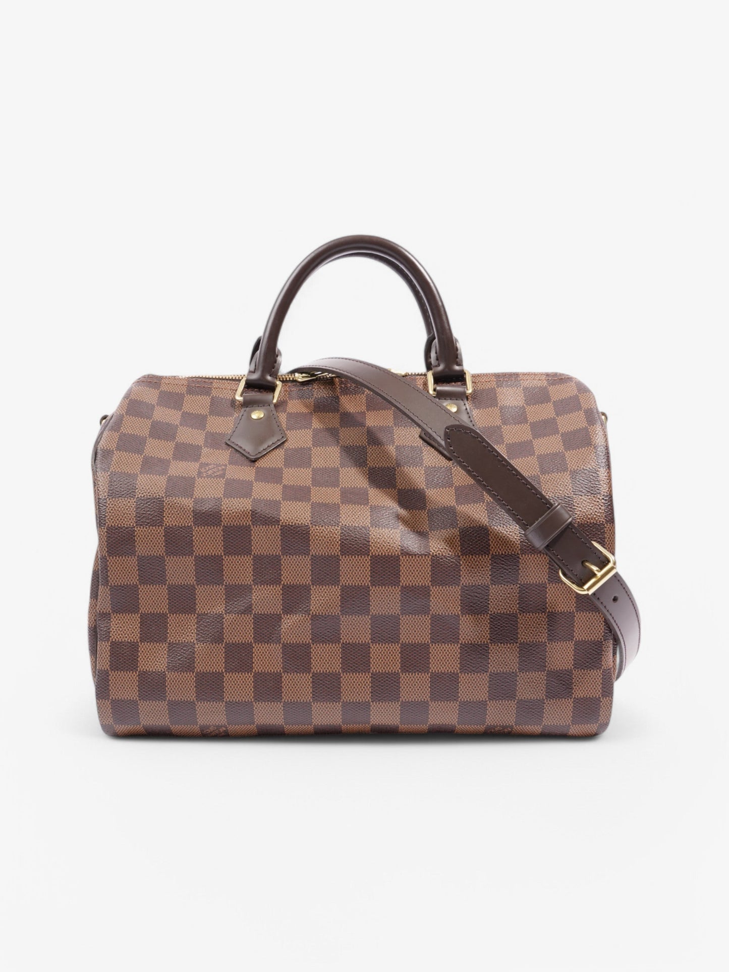 Louis Vuitton Speedy Bandouliere Ebene Coated 30 Canvas Coated Canvas Damier Apparel Canvas 34