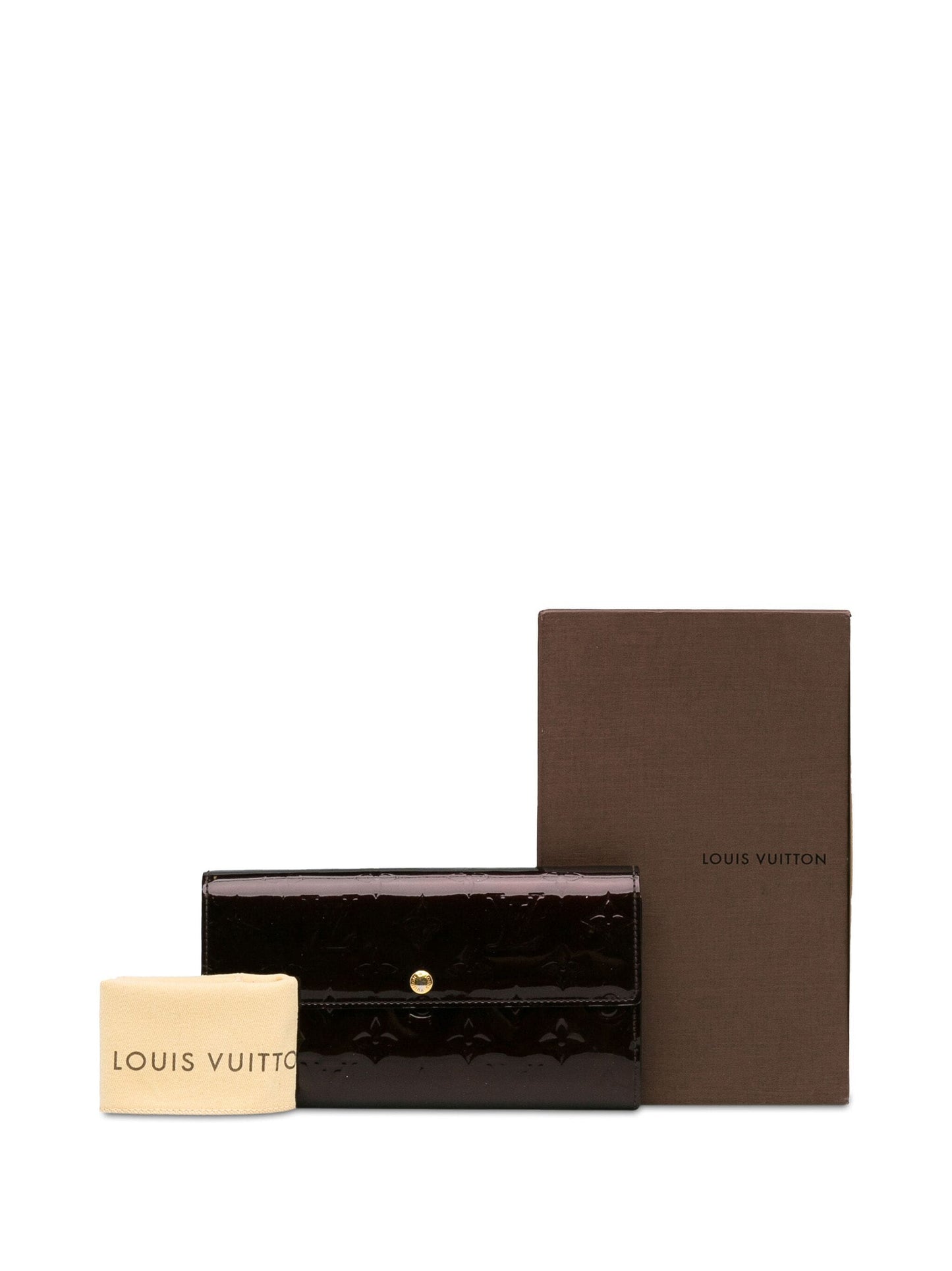Louis Vuitton SARAH AMARANTE Monogram Vernis Wallet Case
