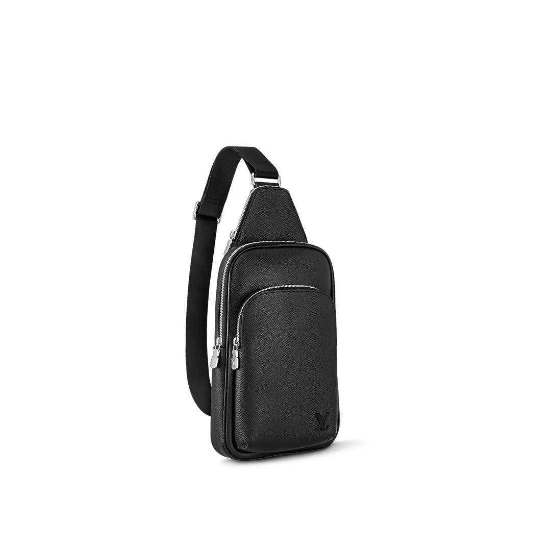 Louis Vuitton AVENUE TAIGA SLING Leather Black Crossbody Bag