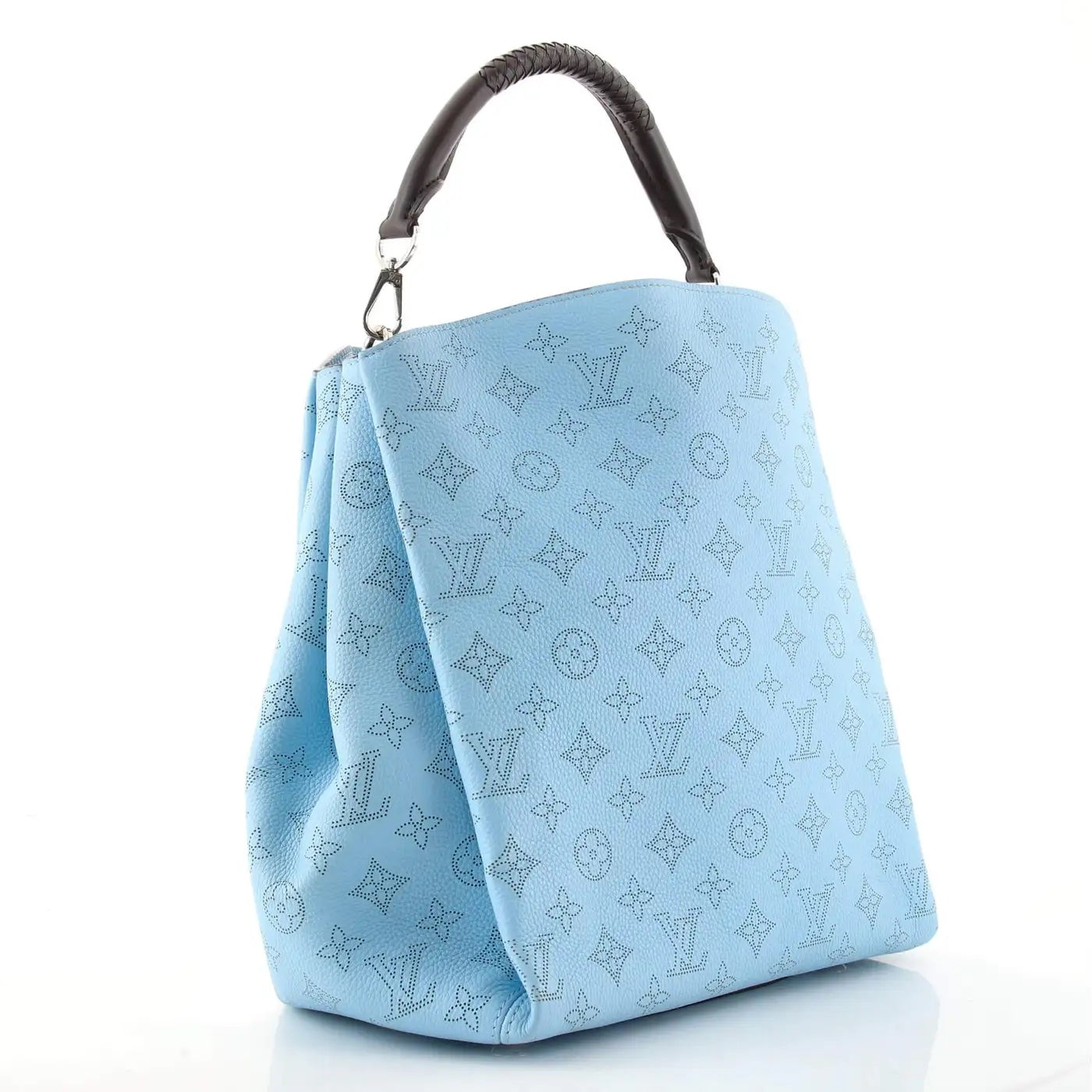 Louis Vuitton MAHINA BABYLONE PM ICE Monogram Leather Blue Handbag