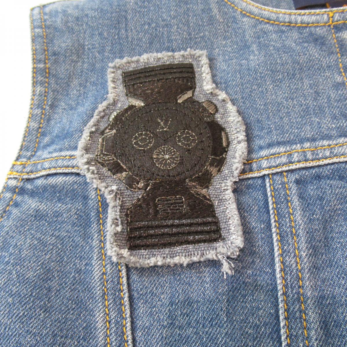 Louis Vuitton DENIM & PATCHES DRESS Blue Apparel