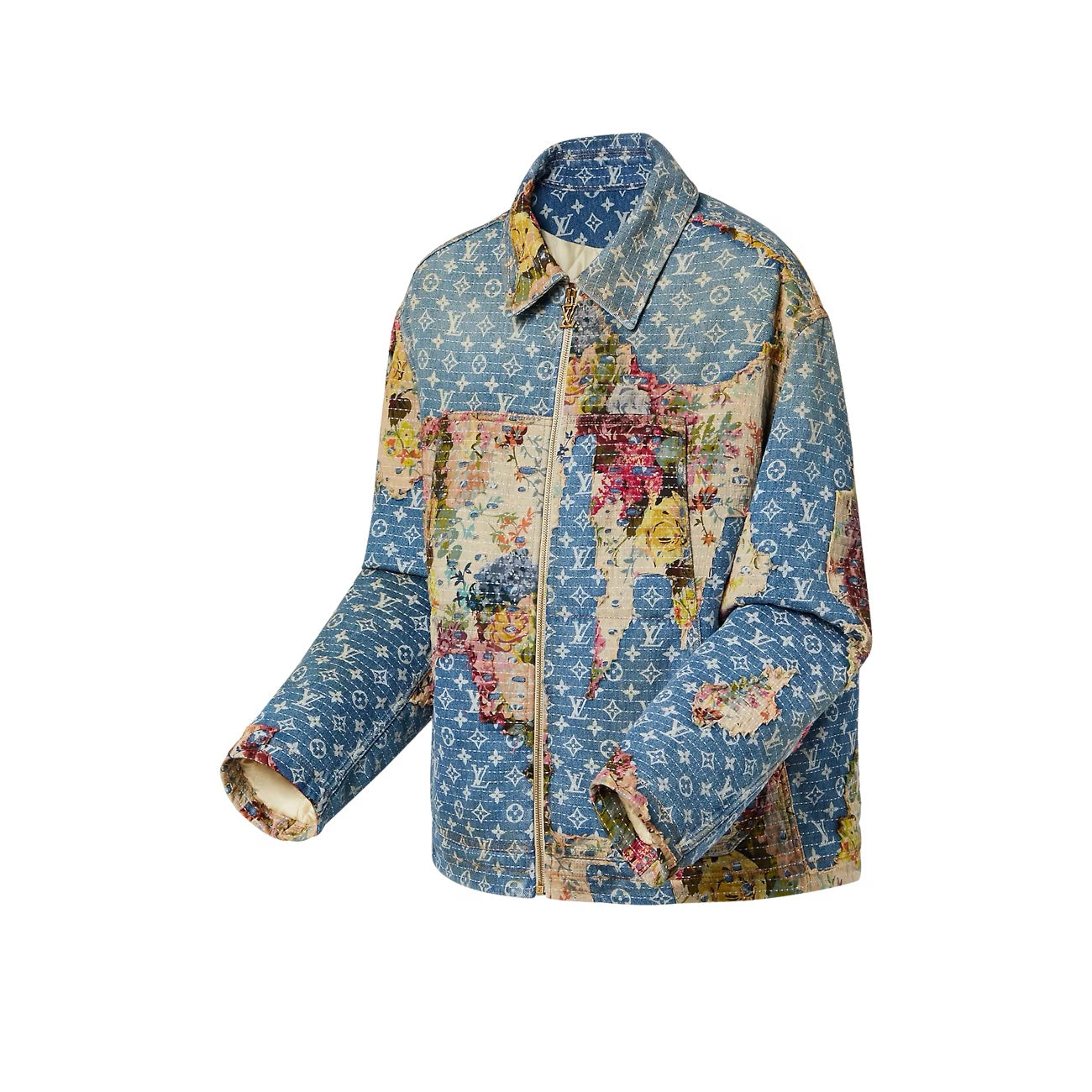 Louis Vuitton DENIM FLORAL WORKWEAR JACKET Monogram Apparel