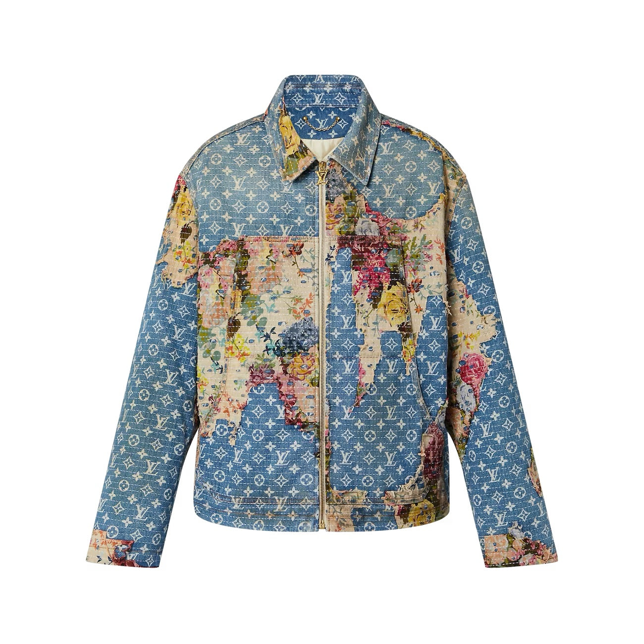 Louis Vuitton DENIM FLORAL WORKWEAR JACKET Monogram Apparel