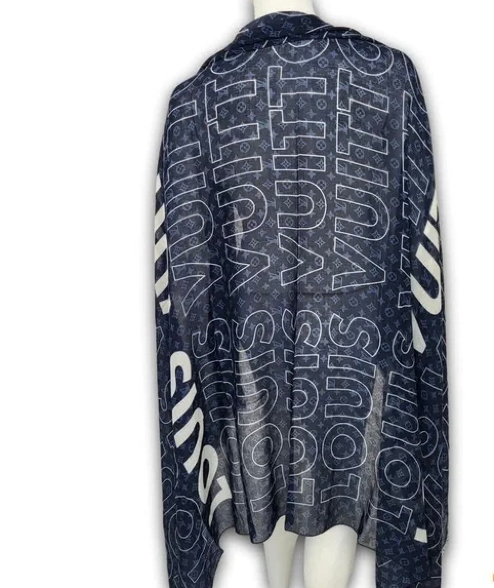 Louis Vuitton CASHMERE SILK SCARF SHAWL Monogram