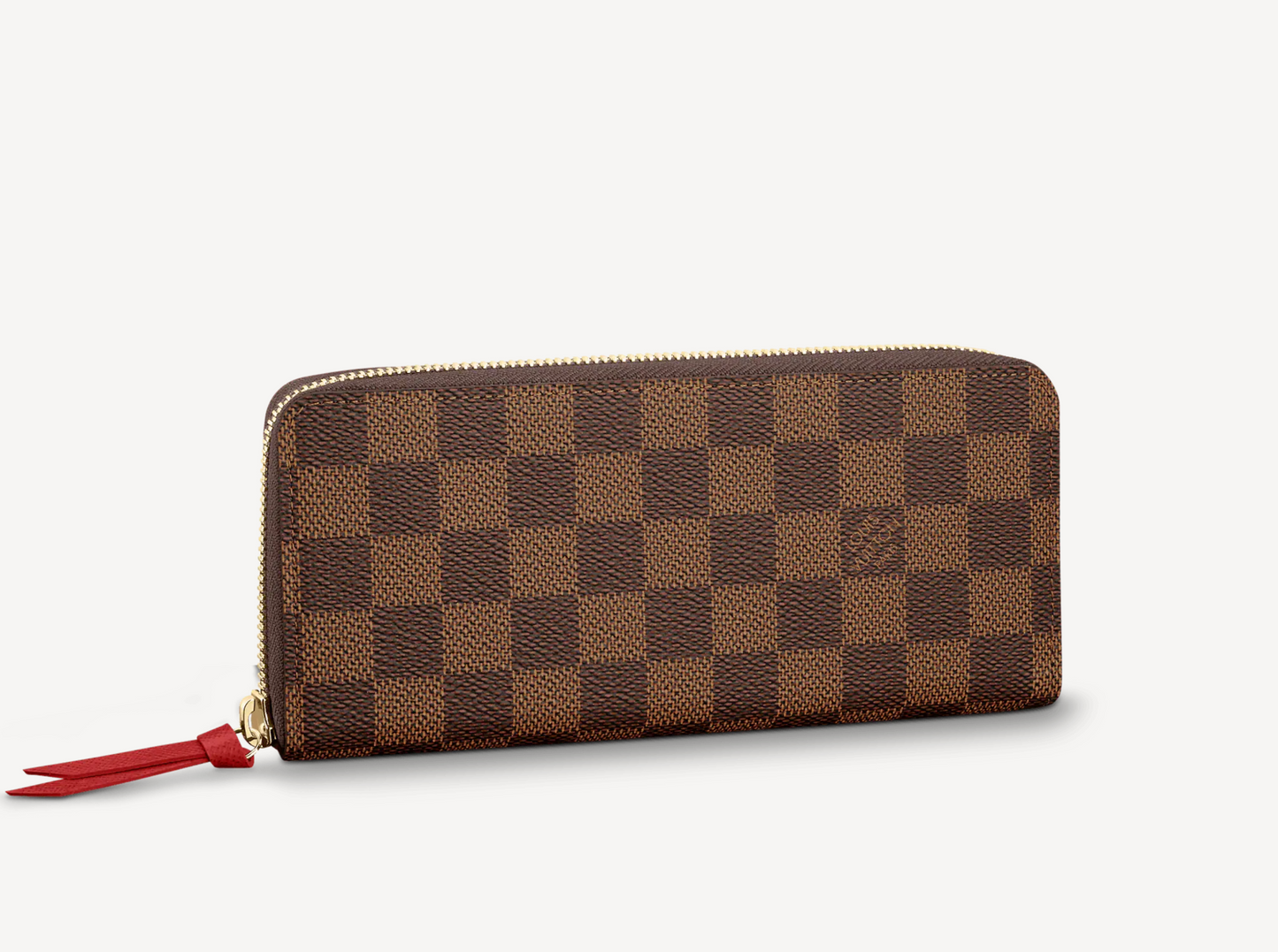 Louis Vuitton CLÉMENCE EBENY CHERRY Damier Wallet Case